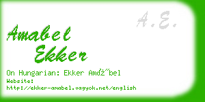 amabel ekker business card